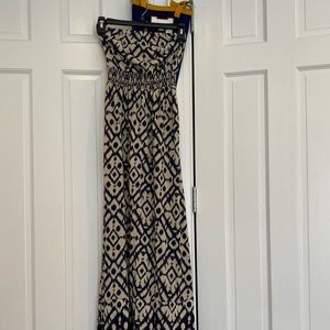Strapless maxi dress